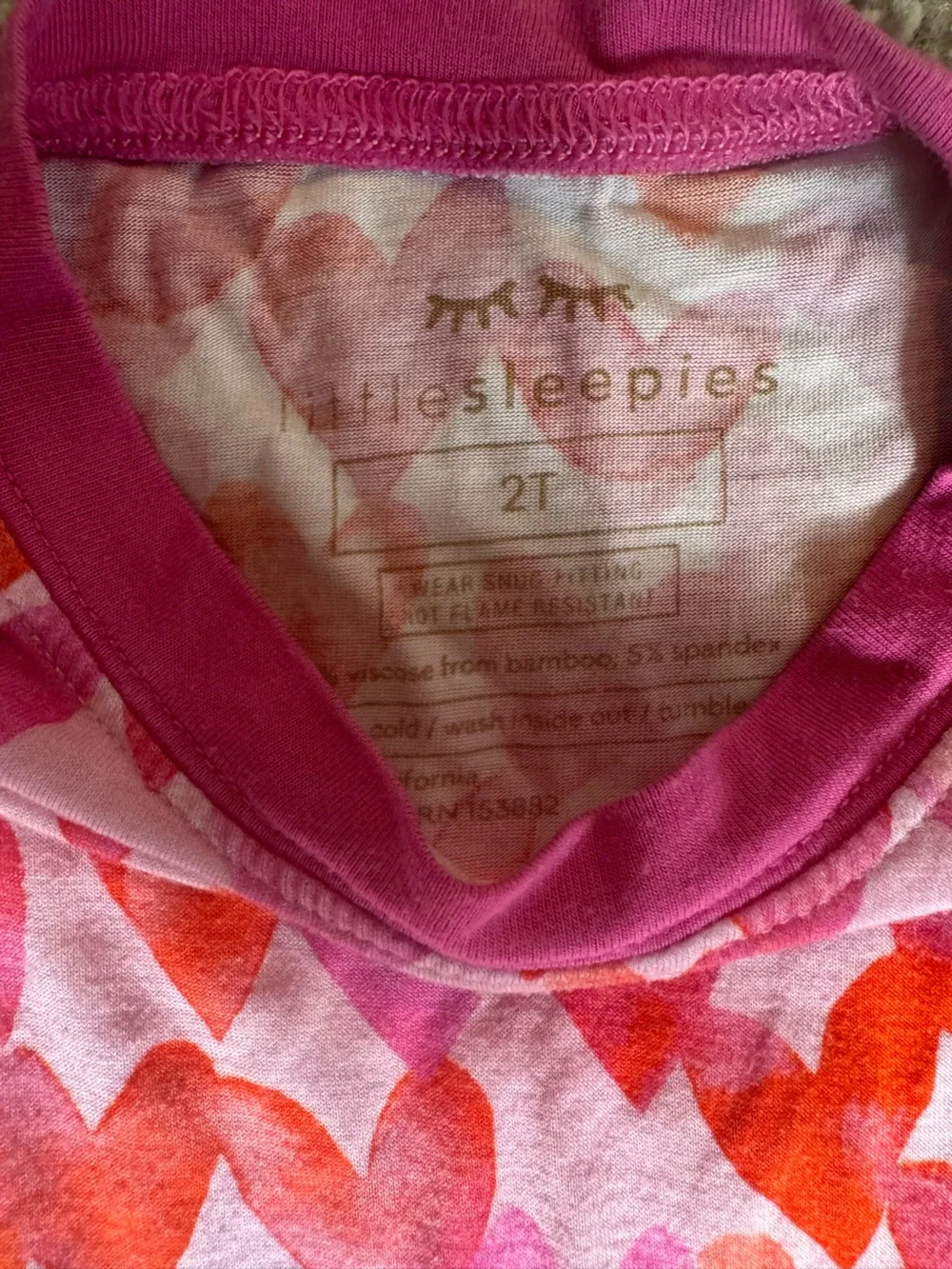 Little Sleepies Valentine Heart Print Pajama Set